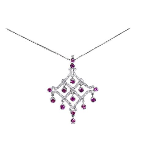 pink sapphire and diamond necklace louis vuitton